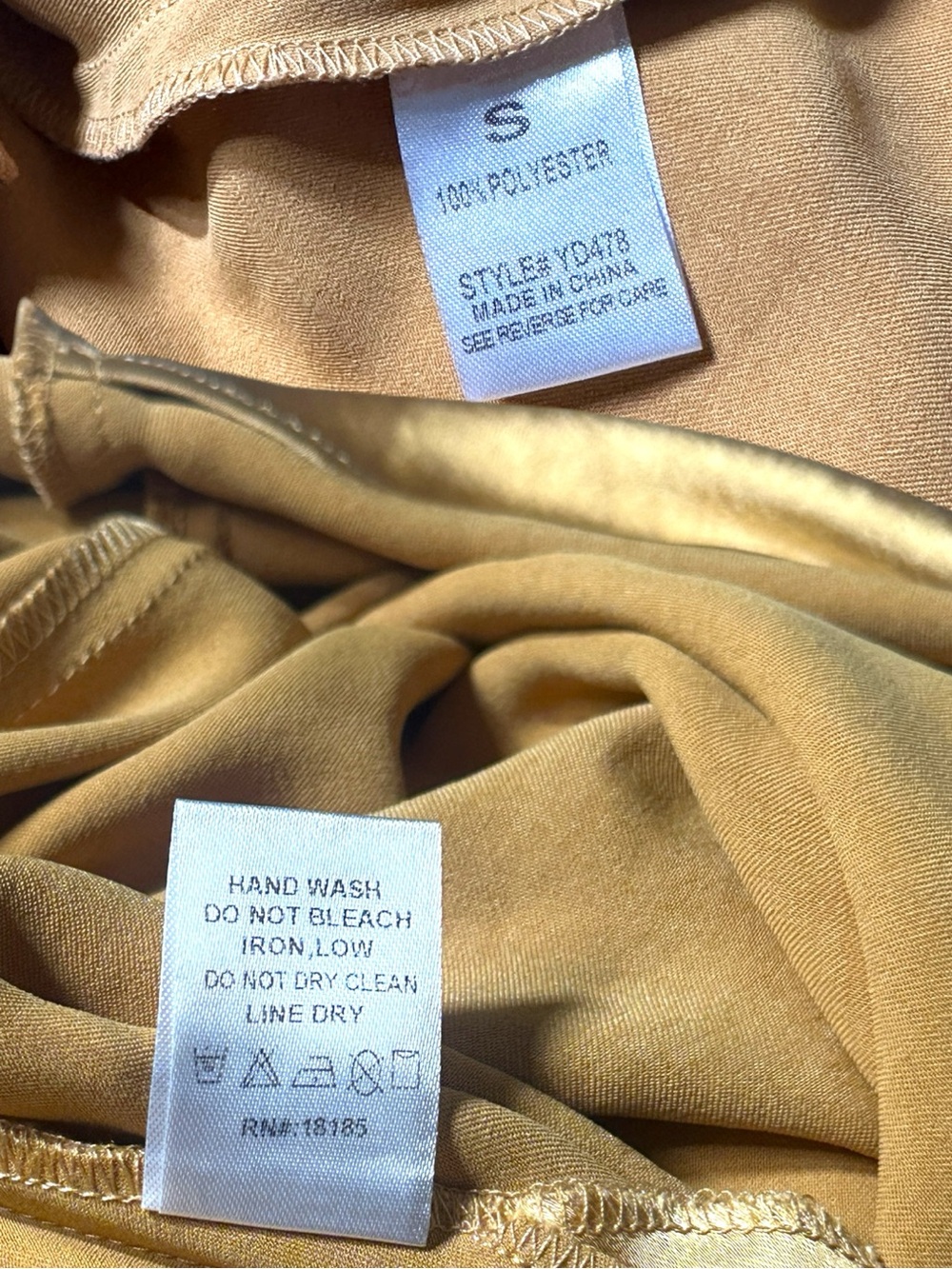 👗 Audrey 3Plus1 Satin Style Cowl Neck Strappy Maxi Dress in Gold. Size Small - Picture 12 of 15